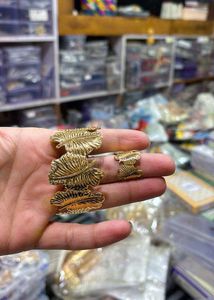 Leaf Design Bracelet & Ring Set