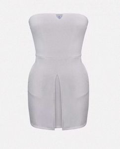 White Strapless Mini Dress