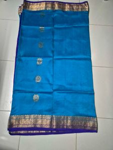 Elegant Blue Silk Saree