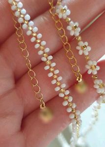 🌟 Floral Pearl Beaded Bracelet ✨️