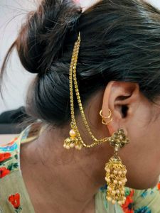 Ear Cuff Chain Jhumka Earrings✨