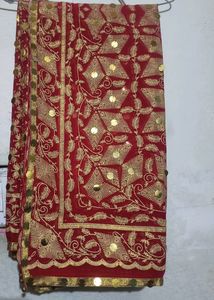 Maroon Bridal Dupatta