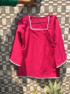 Rose Pink Short Kurti 🎀