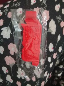 Red Rubber Keychain