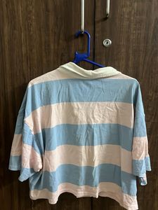 Striped Pastel Polo Top (From Dubai)