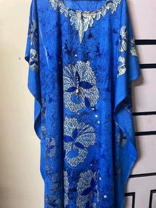 Beautiful Blue Kaftan With Adjustable Waist