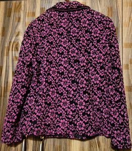 Floral Netted 3 Buttons Blazer