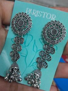 Silver Jhumka Earrings