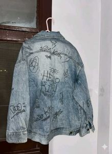 Custom Hello Kitty Graffiti Denim Jacket