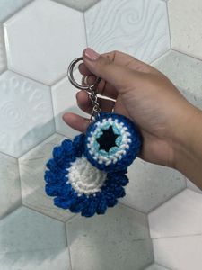 Crochet Evil Eye Keychains - Set of 2