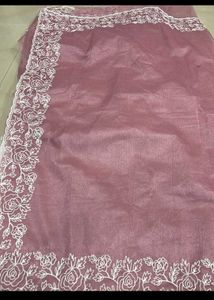 Elegant Mauve Embroidered Saree