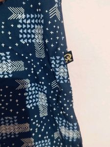 Blue Round Neck Kurti