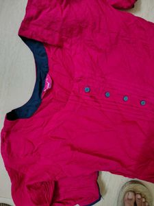 Pink Cotton Kurti Dress