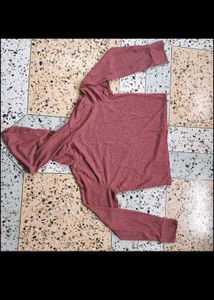 Maroon Graphic hooded tshirt
