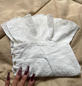 White Eyelet Embroidered Long Sleeve Top