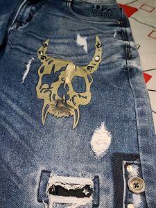 Skull💀 Straight Jeans👖 for PARTY , OCCASIONS