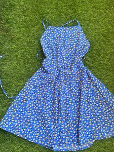 Blue Backless Dress