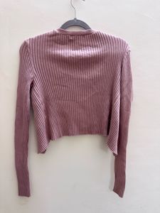 Mauve Knit Cardigan