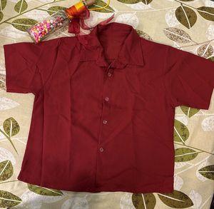 Maroon Crop Shirt