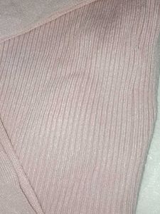 🌸Blush Pink Ribbed Wrap Top🌸