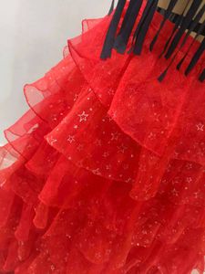 Red Ruffled skirt and top