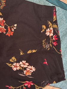 Floral Print Wide Leg Pants