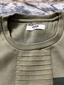 Olive Green Pullover Sweatshirt