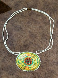 LONG PEARL SET WITH MEENAKARI WORK