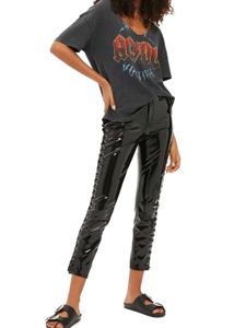 TOPSHOP MOTO Lace Up Vinyl Jamie Pants