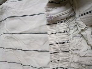 (Co-ord)Pinstripe Padded Top &amp; Flare Pant