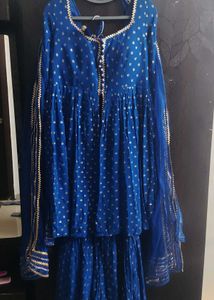 Blue & Gold Kurta Set