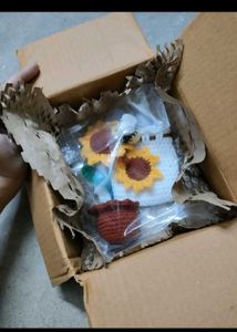 Crochet Sunflower Pot And Pohch ✨🌻