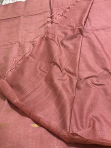 Pintrest Peach Cotton Saree