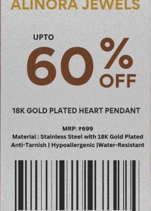 18k Gold Plated Heart Locket Necklace