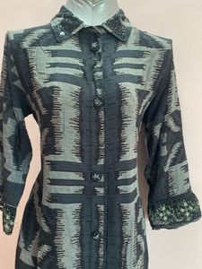 Elegant Black Printed 3 Pcs Set