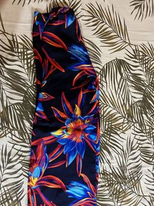 Floral Print Wide Leg Pants
