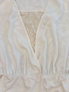 Shein Elegant White Lace Bodysuit