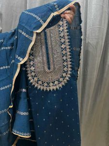 Teal Embroidered Salwar Kameez Suit