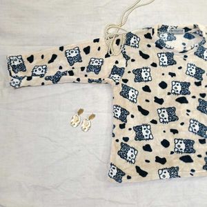 Warm Hello Kitty Velvety Fur Top