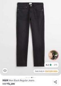 H&amp;M Ribbed Regular Fit Jeans