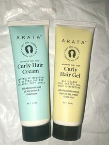 Arata Curly Hair Cream & Gel Duo