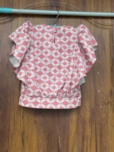 Stylish Pink Patterned Top