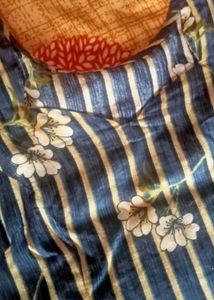 Floral Striped Salwar Kameez With Dupatta