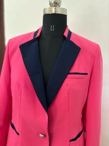Pink Blazer with Black Trim