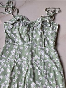 Floral Tie-Strap Midi Dress