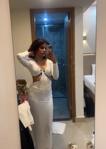 White Cutout Mini Dress