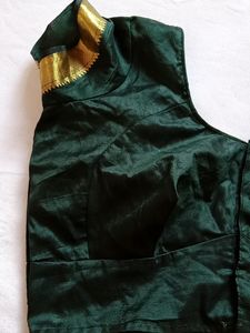 XXL Very Beautiful Dark Green Colour Blouse With G