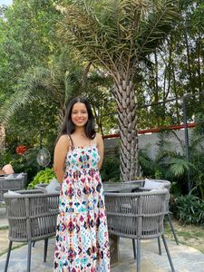 White floral dress