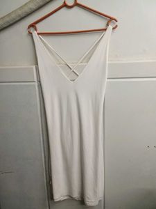 Fashion Nova Backless White Dress