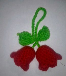 Crochet Cherry Charm
